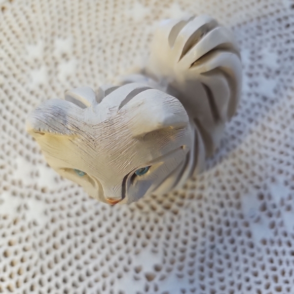 Vintage 1980 Artesania Rinconada Himalayan Cat Blue Eye Tan,White Kitty Figurine - Picture 4 of 15